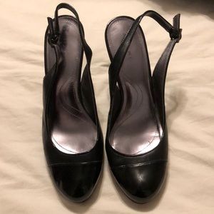 Black Tahari Slingback Pumps